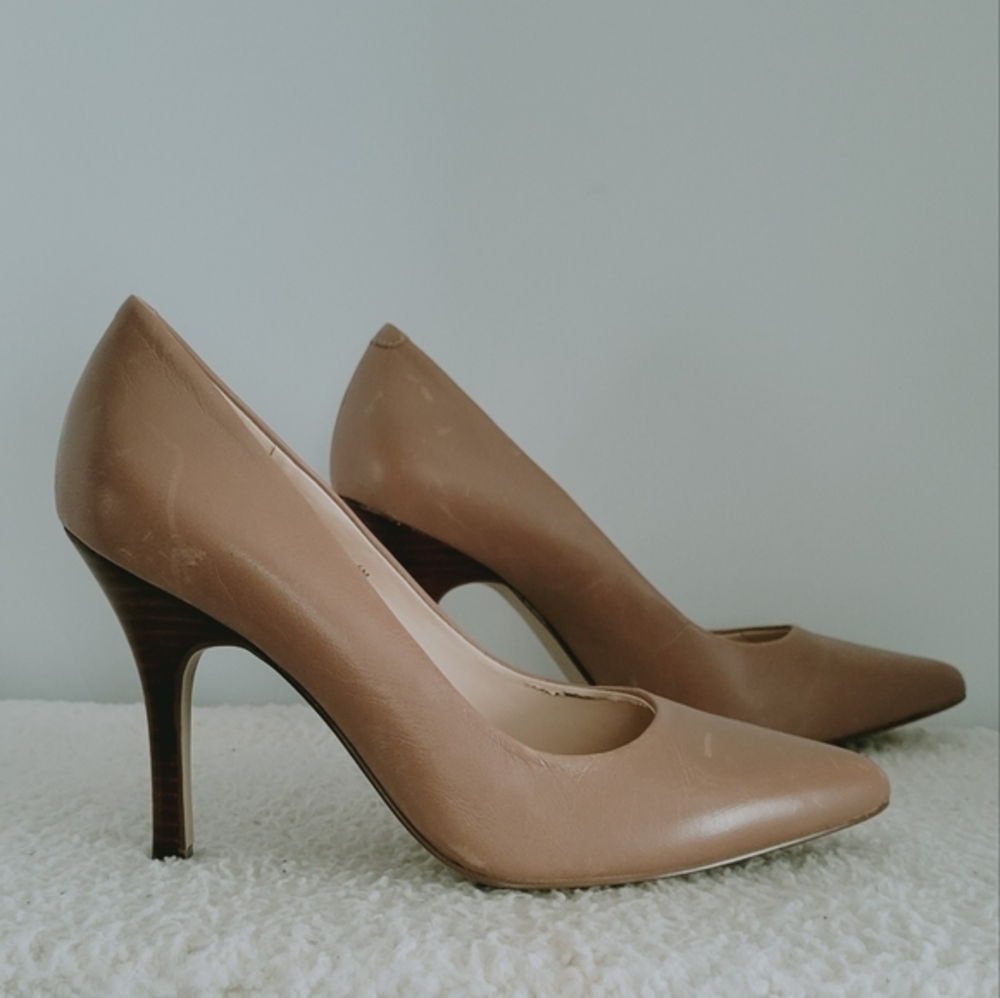 Nine West Garisono Pointed High Heel Shoes Tan Size 6 - Picture 5 of 11